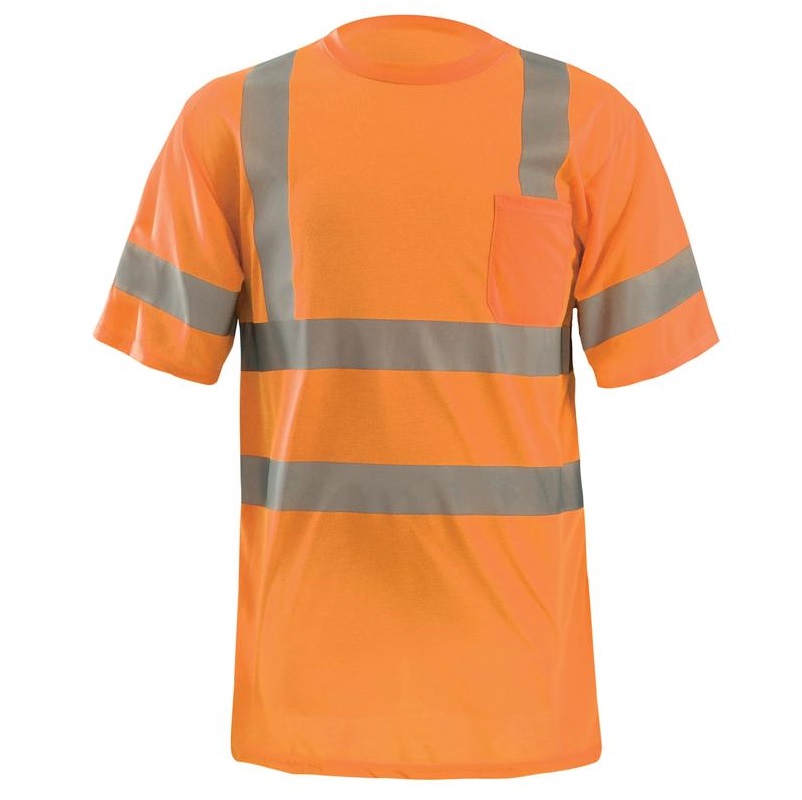 Class 3 Wicking Short-Sleeve T-Shirt w/Pokcket in Orange